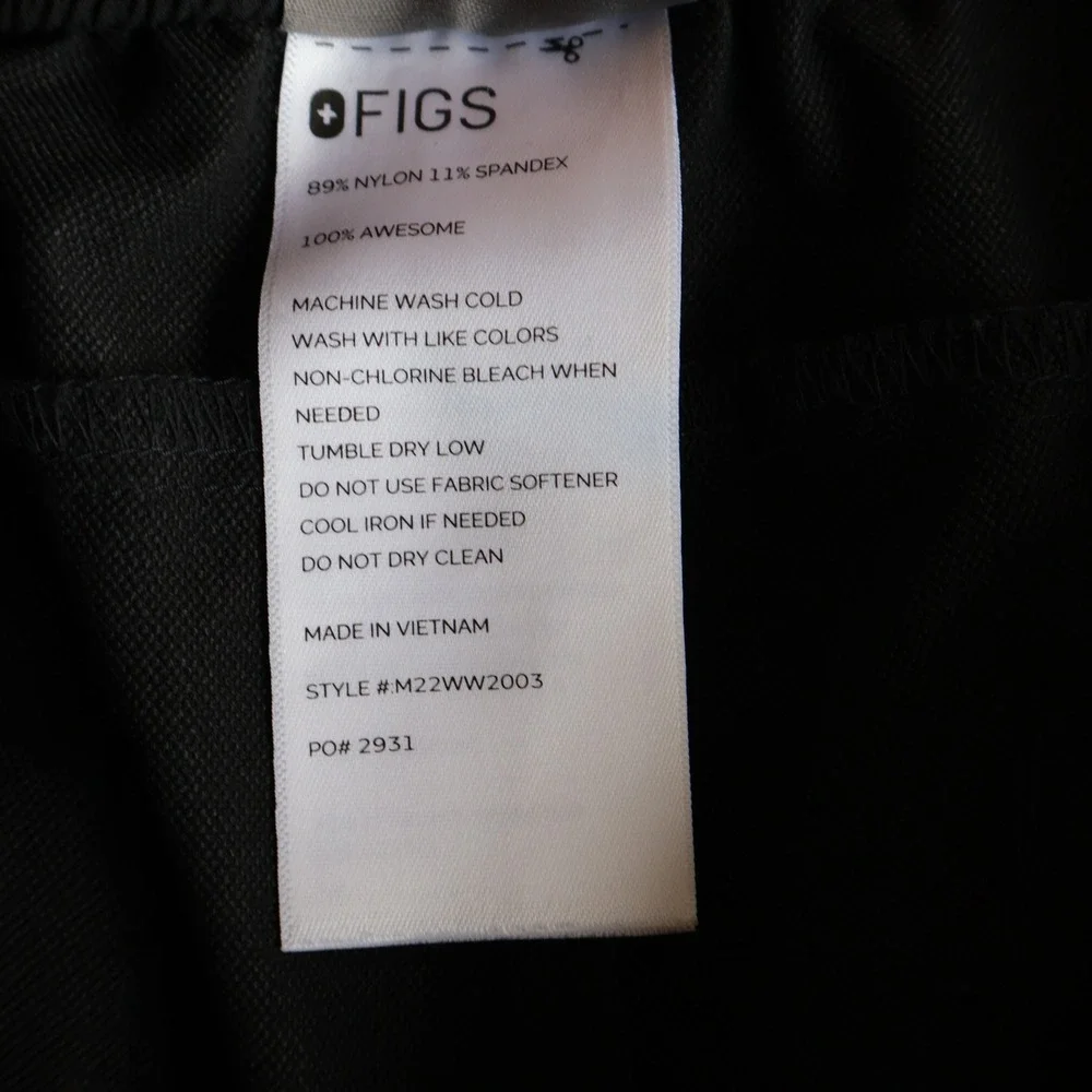 FIGS PRO Technical Scrub Trouser Men Medium Black Performance Straight Leg Pants